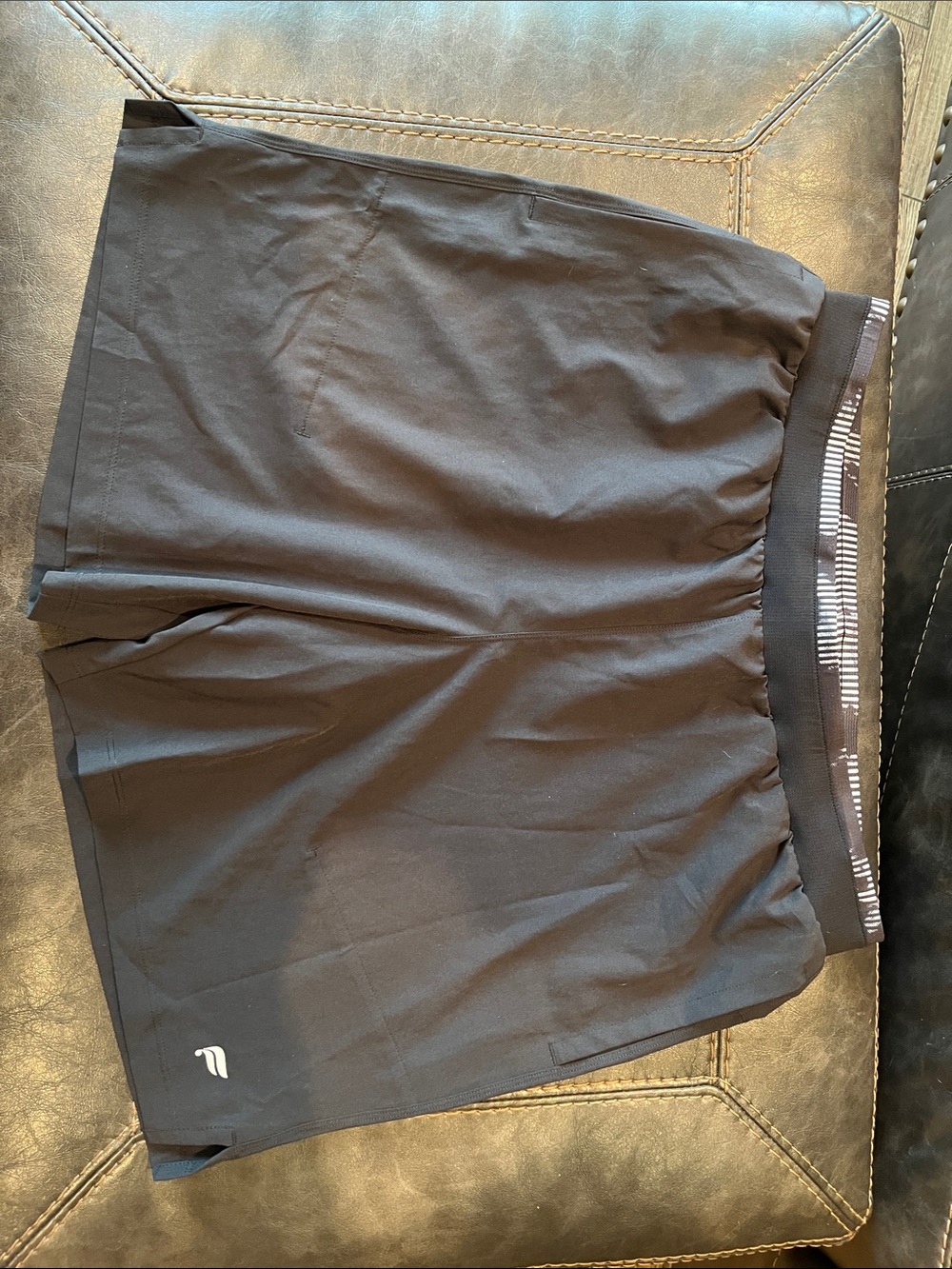Fabletics Men's Black Athletic Shorts with Subtle Logo